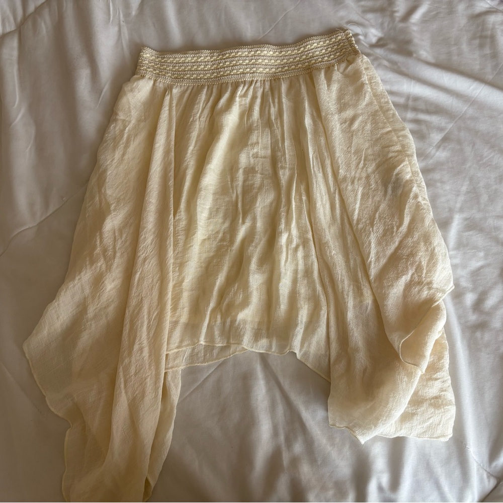 SO Cream Asymmetrical Midi Skirt Resort Wear